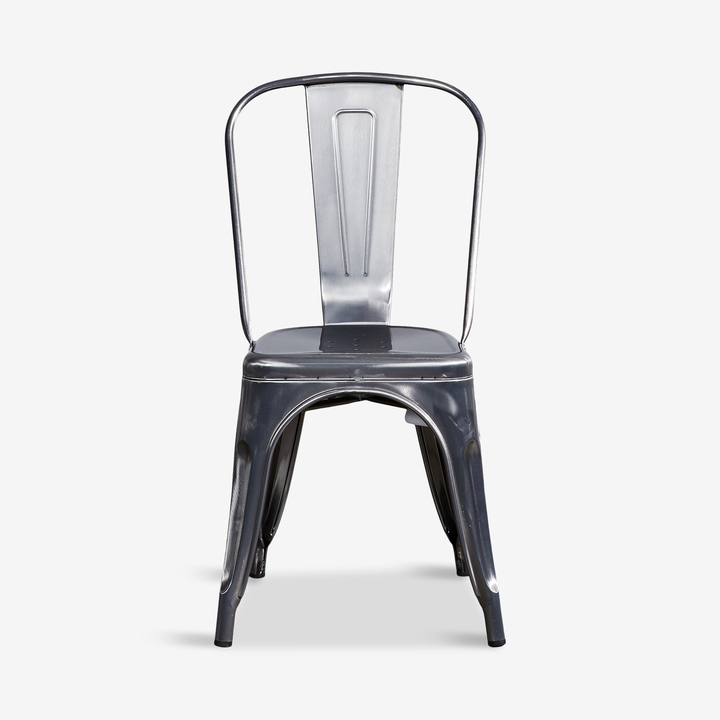 Trattoria Side Chair, Polished Steel