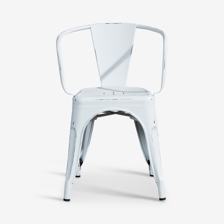 Trattoria Arm Chair, Distressed White